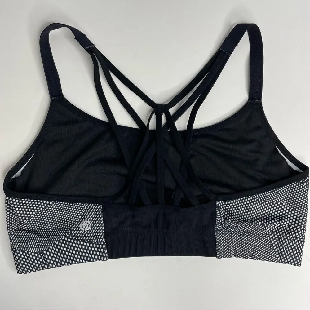 C9 by Champion Strappy Racer-Back Sports Bra (Black and White)